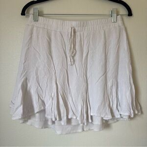 miami White Flowy Ruffled Skirt